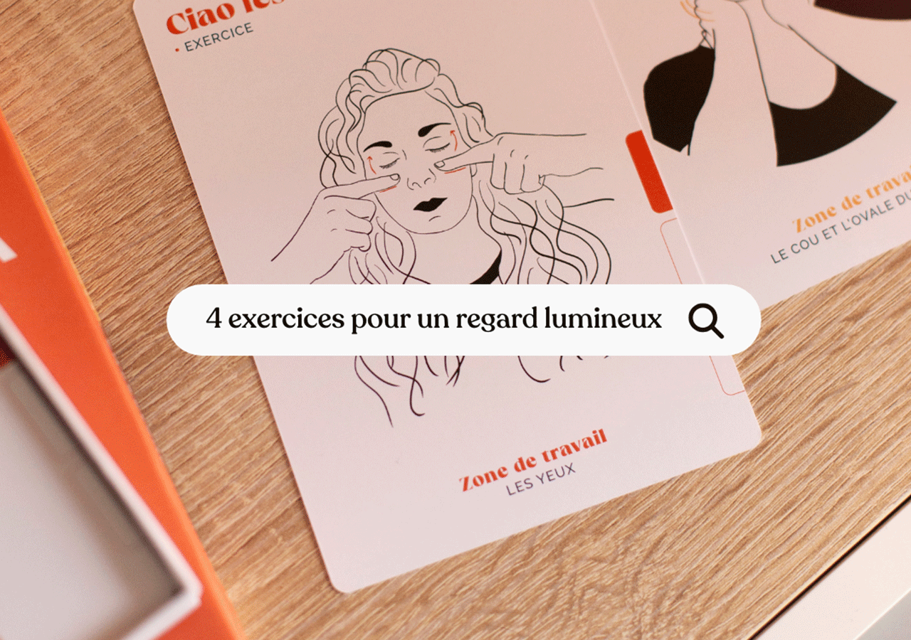Face Yoga pour un regard lumineux - Justasana - Cartes de yoga pour pratiquer en autonomie