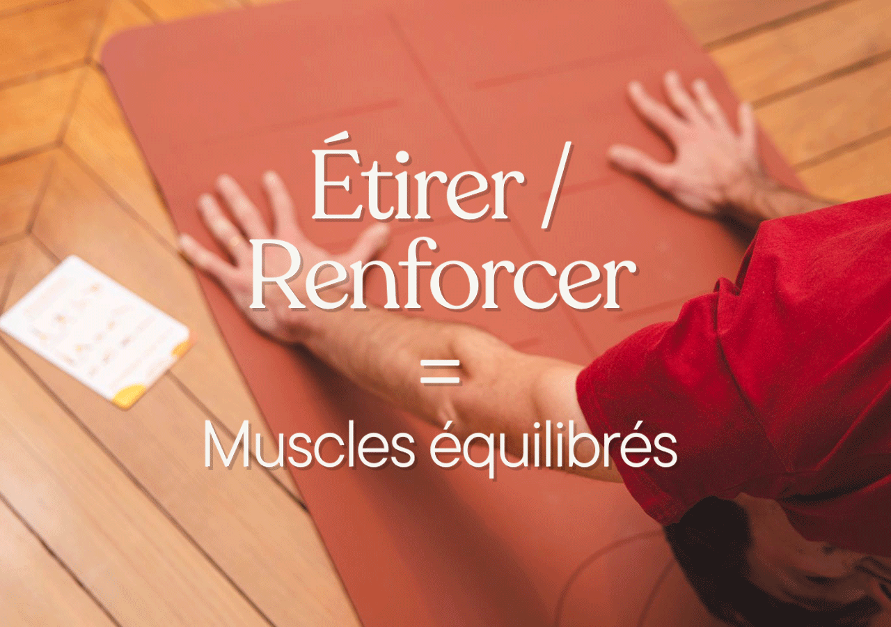 Étirer et renforcer le haut du corps - Justasana - Cartes de yoga pour pratiquer en autonomie